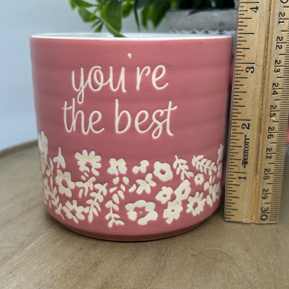 Threshhold Coffee Pink Floral Mug You Are The Best 14Oz. by Target - Picture 9 of 10